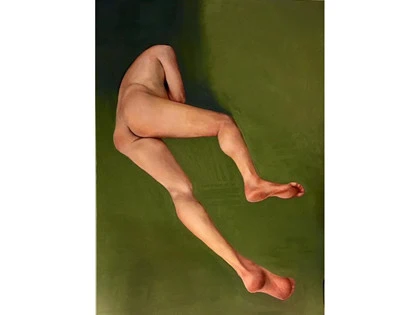 Ksenija Vucivic  - Headlong, 2017,  Oil on Canvas, 76x101 cm