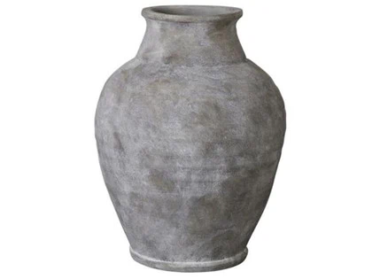Lene Bjerre, Anna, krukke, grå, håndlavet, keramik, H:40,5 B:30,5 Ø: 30,5 cm