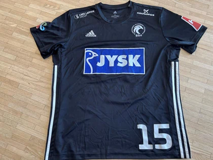 #15 Mads Kjeldgaard Andersens kamptrøje i str. XL fra BSH - Fredericia 16. september 2022