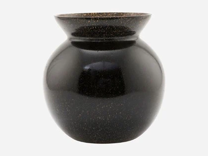 House Doctor, Chenna, vase, sort, glas, h: 22.5 cm dia: 23 cm