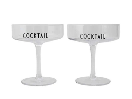 Design Letters, 2 stk cocktail glas