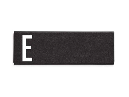 Design Letters, personligt penalhus, sort/hvid, Stål, E
