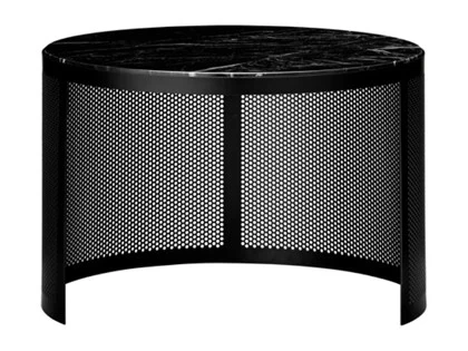 AYTM, PAUSILLUS bord, sort,stål/marmor, Ø46xH30,2 cm