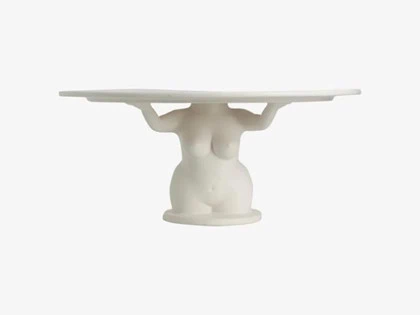 Nordal, AVAJI kagefad i keramik, hvid, Ø30,5 cm 