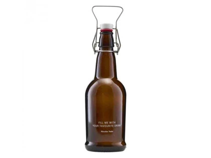 Nicolas Vahe, Flaske m/patentlukning, Brun, h: 23.8 x ø: 8 cm