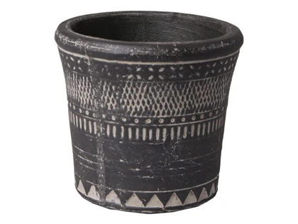 Accantus, Keramik krukke, antik sort, 12xø13 cm