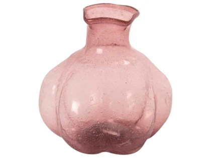 Accantus, Opal Recycled glas vase, Lilla/Hvid, 14x14x15 cm