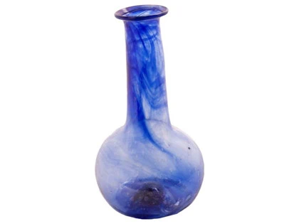 Accantus, Opal Recycled glas vase, Klar/Blå, 11x11x19 cm