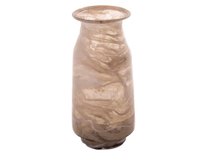 Accantus, Opal Recycled glas vase, Støvet/Hvid, 8x8x17 cm