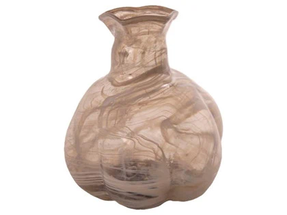 Accantus, Opal Recycled glas vase, Støvet/Hvid, 14x14x15 cm