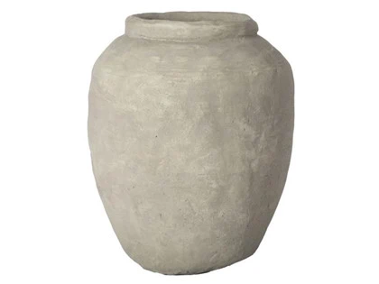 Cést Bon, Keramik krukke m/ringe, sand, 33xø24 cm