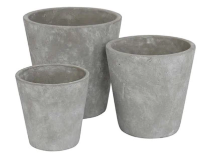 Lauvring, Cain potter, grå, beton - s/3