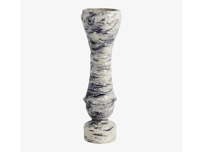Nordal, LUNGA vase, keramik, sort/hvid, h39 cm