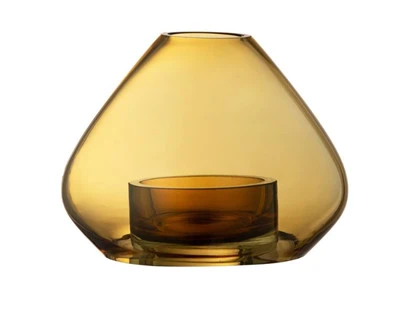 AYTM, UNO lanterne/vase, Amber, Ø14,5xH11,5 CM