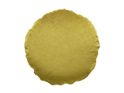 Christina Lundsteen, Basic round pude, golden olive, Ø45 cm