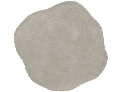 Gulvtæppe Organic Diamond medium i lys grå fra Columbine - D: 145 cm