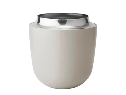 Stelton, Concave vase, aluminium, sand, H15 cm
