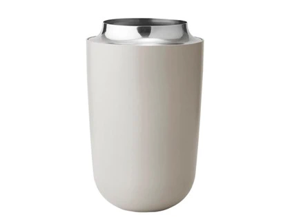 Stelton, Concave vase, aluminium, sand, H21 cm