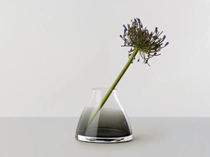 RO Collection, Flower vase no. 1, smoked grey
