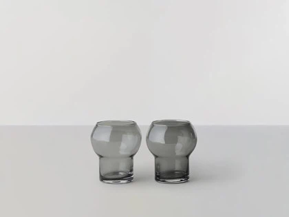 2 stk. Glas no. 48 i smoked grey fra RO Collection - sæt af 2