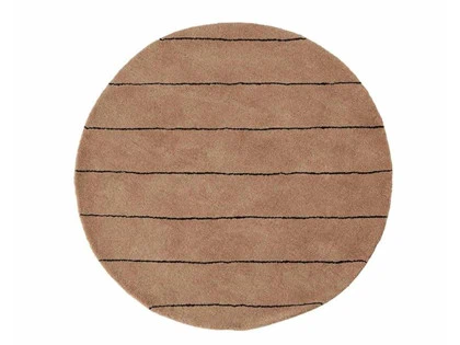OYOY, Striped Circle gulvtæppe, Ø120 cm