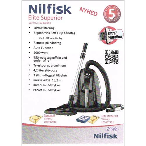 nilfisk elite lights flashing
