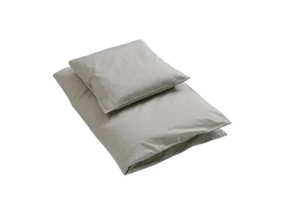 Emil Stripe junior sengetøj i steel grey fra By KlipKlap - 100x140 