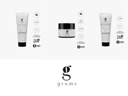 Grums box, hydra calm face cream, raw coffee hand scrub + wash & raw espresso face scrub + mask