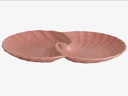 4 stk GULLFOSS fad i rosa keramik fra Nordal - 20x30 cm