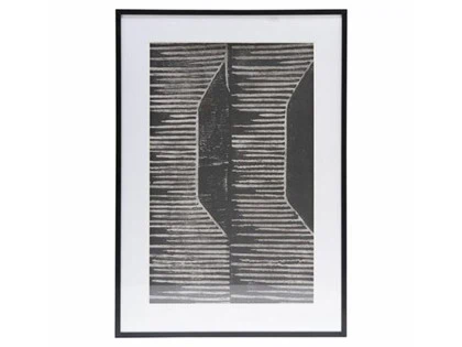 House Doctor, Illustration m. ramme, Fields, Hvid, 60x42 cm