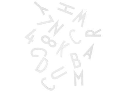  Design Letters, store bogstaver, hvid, 5 cm