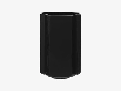 Funki Asymmetrisk vase i sort fra Louise Roe - Ø:21 H:34 cm