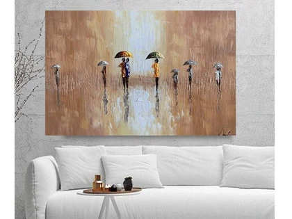 Maleri - A Walk in the Rain I fra MyNewArt (120x80 cm)