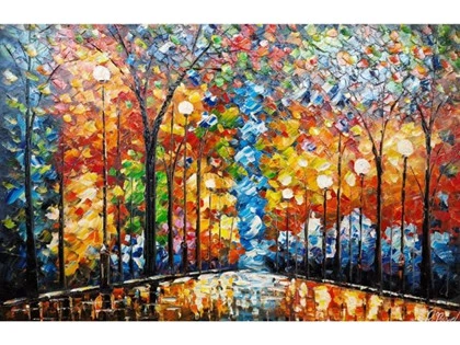 Maleri - Trees of Color fra MyNewArt (120x80 cm)