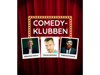 4 x billetter til Comedyklubben d. 11. maj 2023 i Folkets Hus Struer