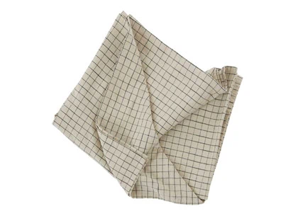 OYOY, Grid dug, Clay/Black, bomuld, H260 x W140 cm