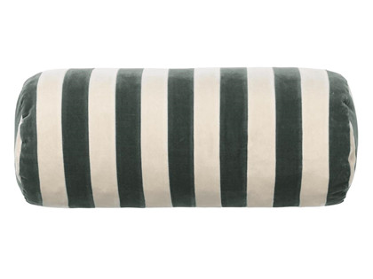 Christina Lundsteen, Stripe bolster pude, peacock/dusty white, ø14x40 cm