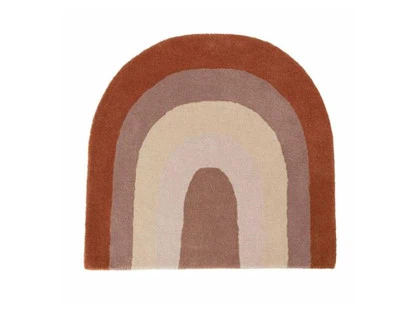 Rainbow gulvtæppe i 80% uld fra OYOY - H: 88 cm x B: 90 cm