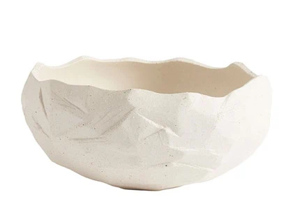Muubs, Kuri Serveringsskål, keramik, sand, Ø25xH12 cm