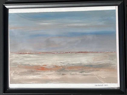 Maleri af Ole Gernot - "Vinter over marsken" (Akryl)