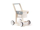 Kids Concept, Trolley, Grå, Natur, Poppeltræ, MDF, Bomuld,  L:36 x B:29,7 x H:51 cm