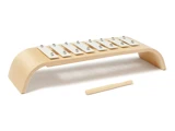 Kids Concept, Xylofon, Natur, Hvid, Krydsfiner, rustfrit stå, L:36 x B:11,5 x H:6.5 cm