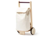 Kids Concept, Indkøbstaske, Natur, Råhvid, Popeltræ, Krydsfinér, Bomuld, L:29,5 x B:19 x H:55 cm