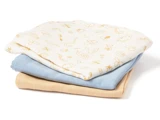Kids Concept, Muslin, Stofble, Blå, Gul, Råhvid, 100% Økologisk bomuld, L:70 x B:70 cm