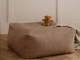 Kids Concept, Puf, Brun, 100% Polyester, PU-skum, L:85 x B:85 x H:34 cm