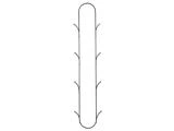 Villa Collection, Magasin/Tallerken holder, Sort, Metal, H:110 x B:23,5 cm