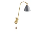 GUBI Bestlite BL6 væglampe grå/messing fra Lampeshop.dk