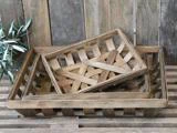 Chic Antique, Kurv, Natur, Flettet træflis, H:8 x L:45 x B:35 cm 