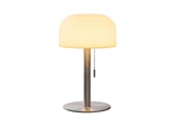 Nordic Flame, Bordlampe, Trådløs LED, Inkl. fjernbetjening, Sølv, H:26 cm