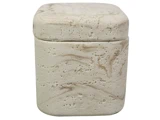 Holmen, Linus, Boks m. låg, Beige, Polyresin, L:9 x B:9 x H:10 cm